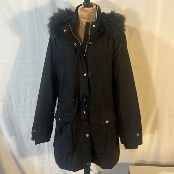 Royal Matrix Parka Coat Winter Warm Parka Coat With Hood Black - Picture 4 of 9
